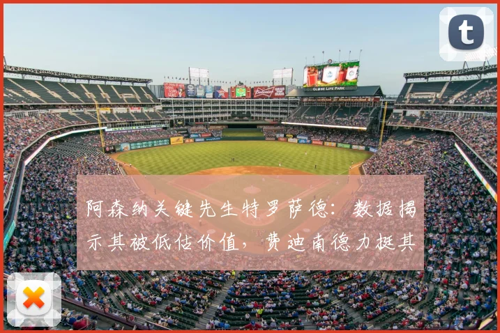 阿森纳关键先生特罗萨德：数据揭示其被低估价值，费迪南德力挺其2026赛季表现